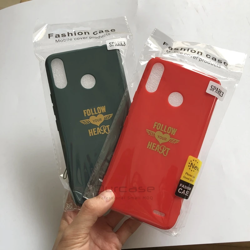 For Tecno Spark 3 KB7 CD6J Pop 4 Pro BC3 CE9 Africa Mobile Phone Back Cover Case Matte Slim TPU Silicone With Rope Cases