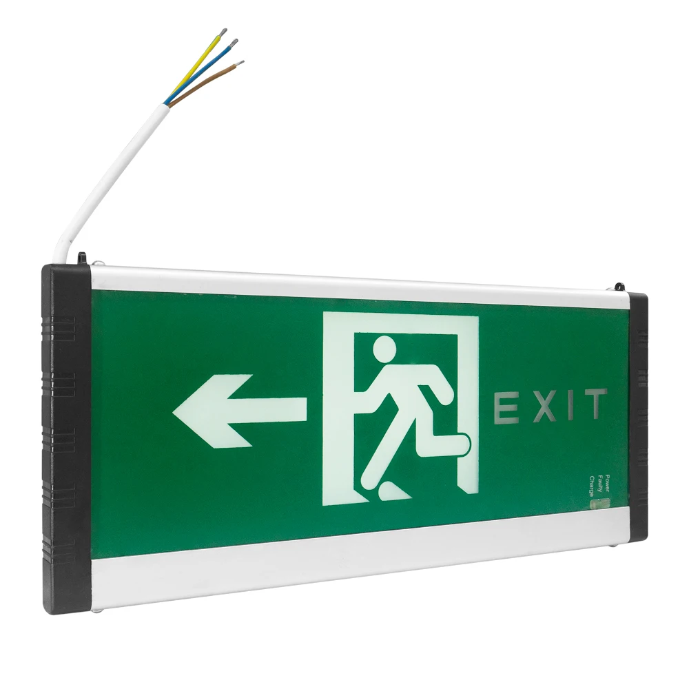 3w Led Fire Sign Emergency Indicator Wall Mounted Exit Light With Iron ...