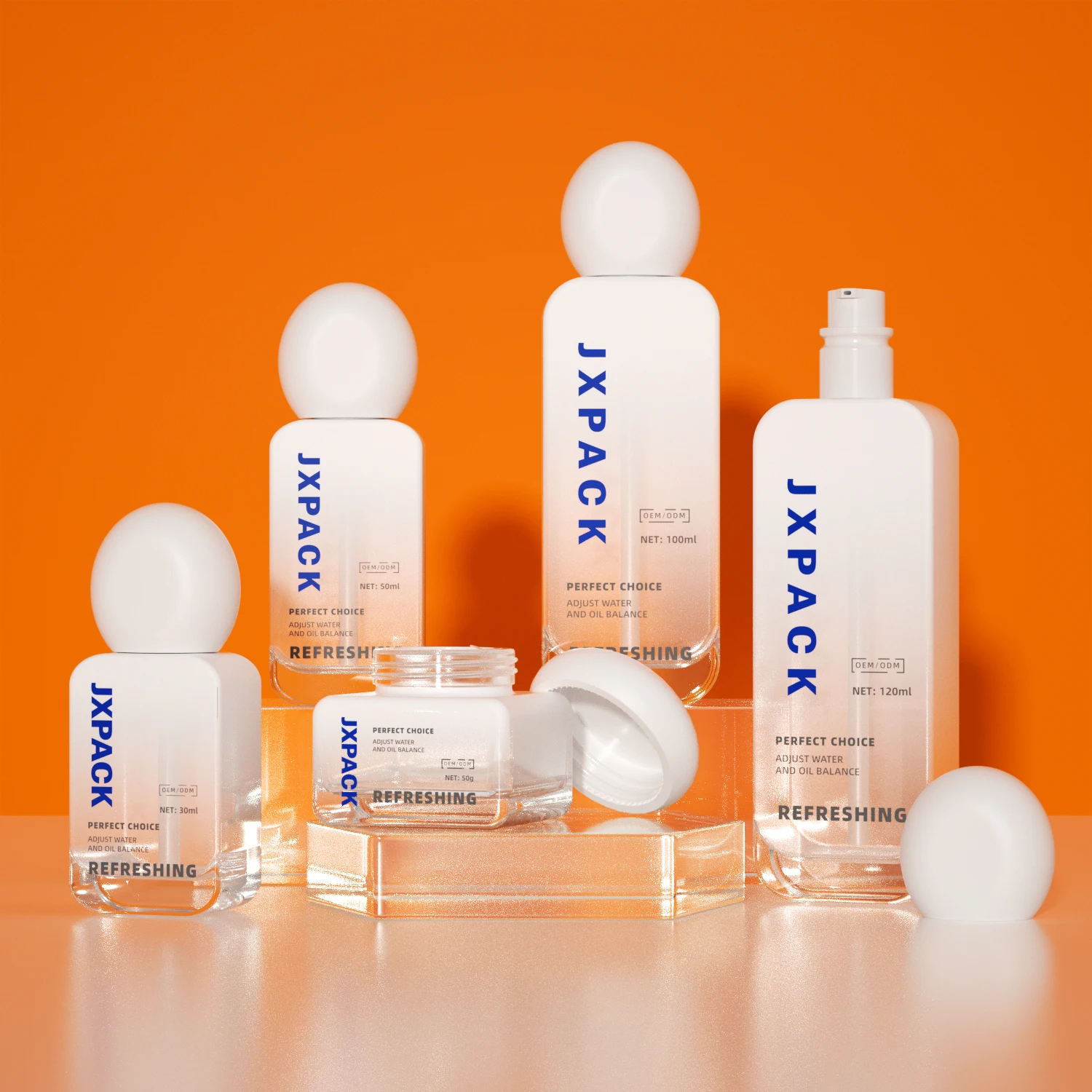 High End 30g 50 ml Gram Cosmetic Cream Jar 30 50 100 ml Skin Care Bottles Cosmetic Bottle Packaging with Special Stone Cover Cap