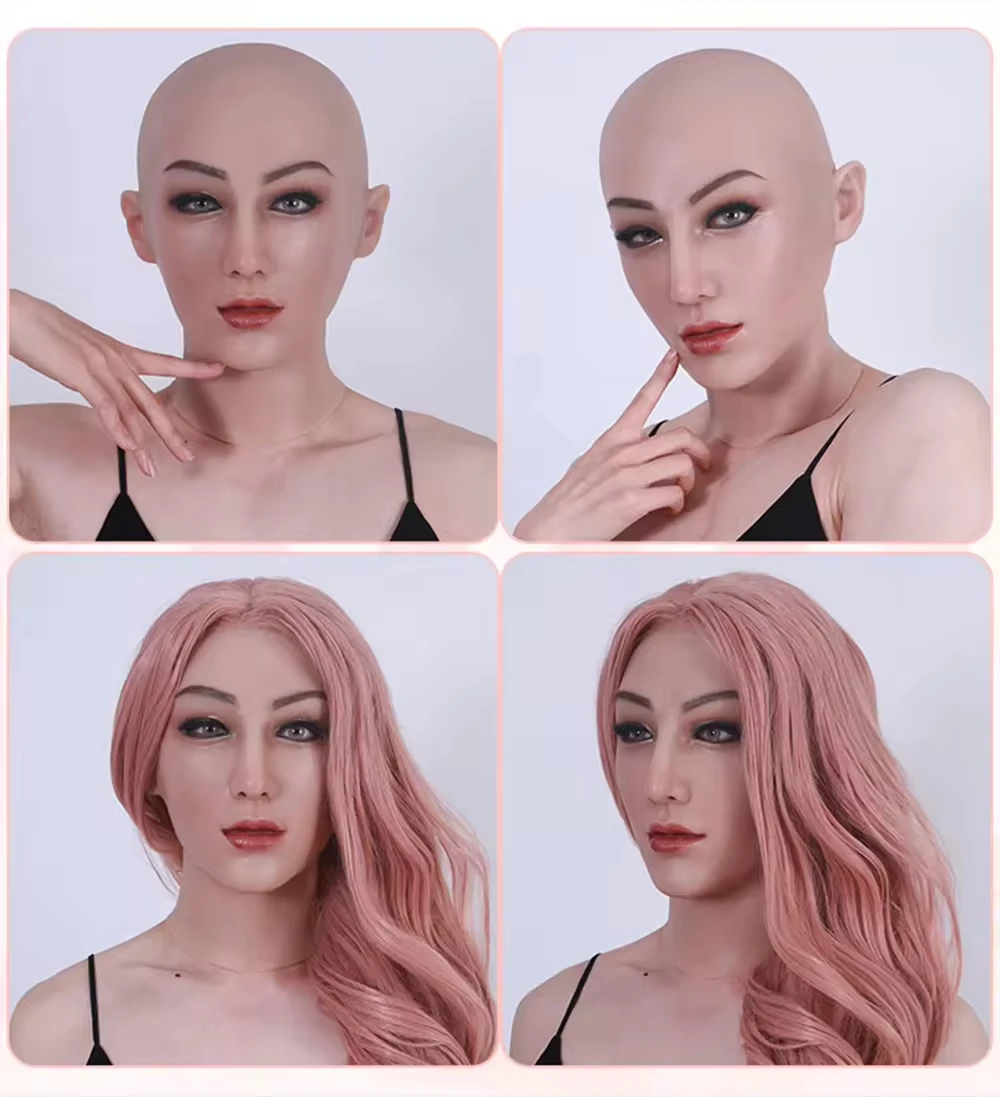 Factory Direct Real Human Party Mask  Beautiful Girl  New Year Party Male to Female for Sissy Transgender Shemale