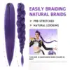 Lot de trois mèches violet foncé pour cheveux