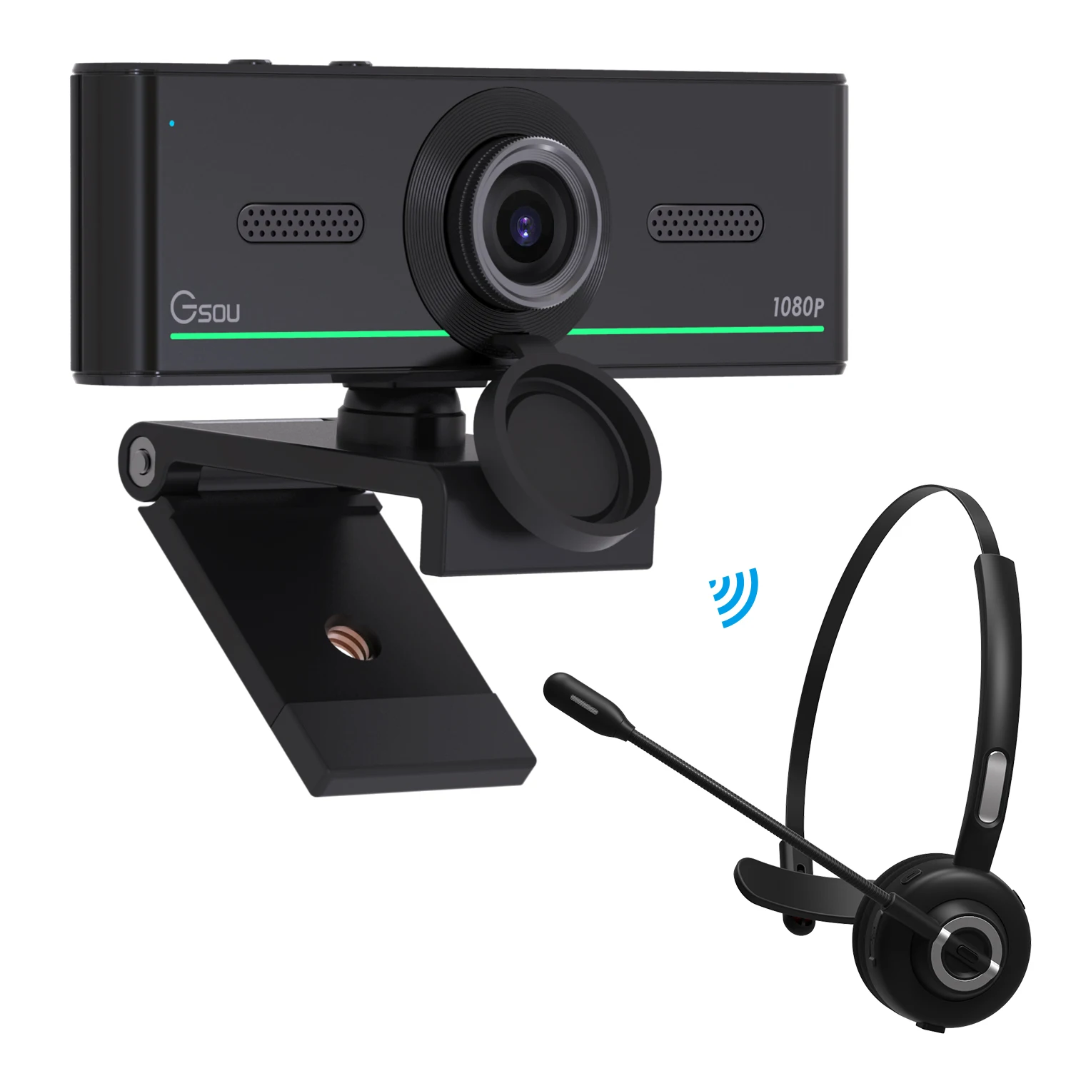 Bluetooth Webcam 1080P Web Camera with Built-in Microphone for Lattop Notebook