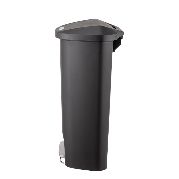 Modern 50L Large Capacity Rectangular PP Waste Bin Foot Pedal Trash Can ...