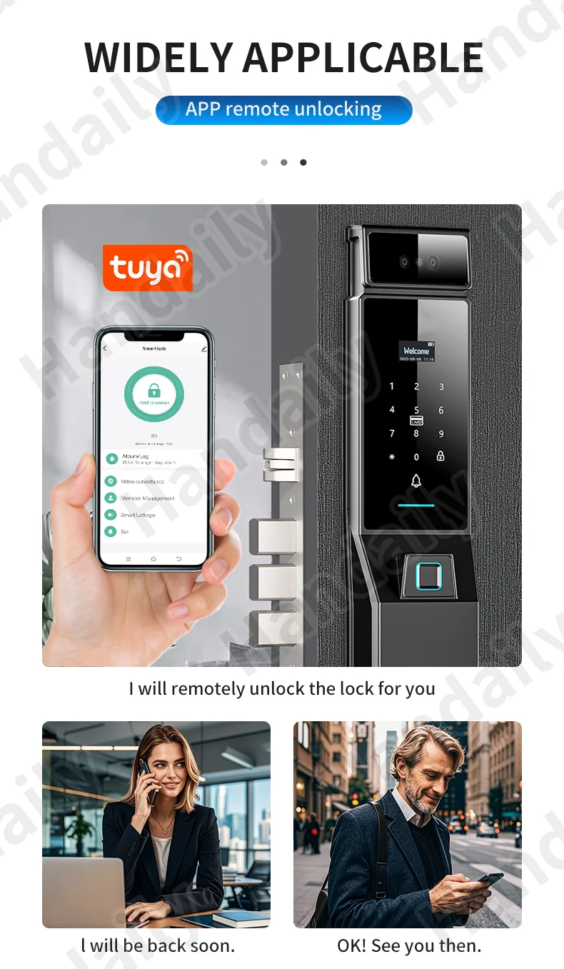 ip 66 waterproof cerradura inteligente tuya face recognition smart door lock palm security digital lock for israel 6068 mortise r90-4