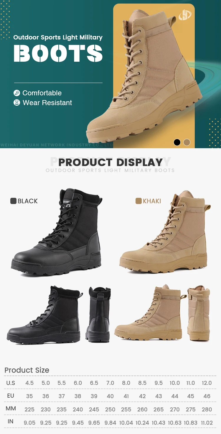 Desert Boots Camouflage Lightweight Jungle Boots Men's Hiking Leather