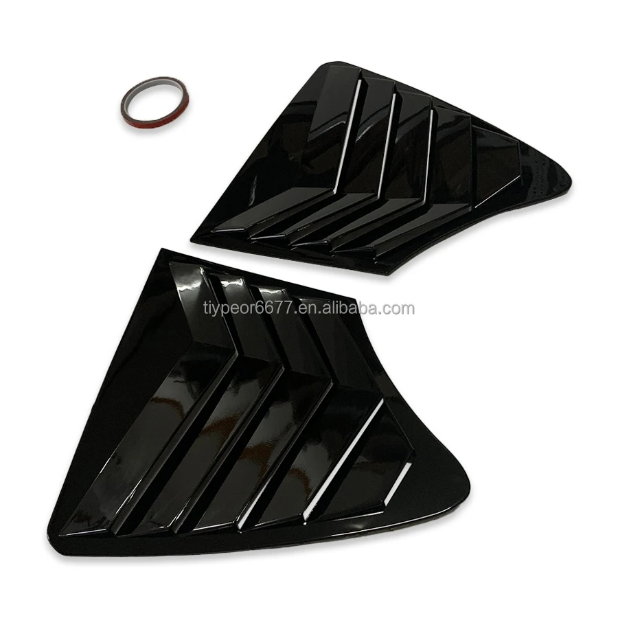 product for infiniti q50 2014   2024 painted glossy black side window louver shutter cover trim-5