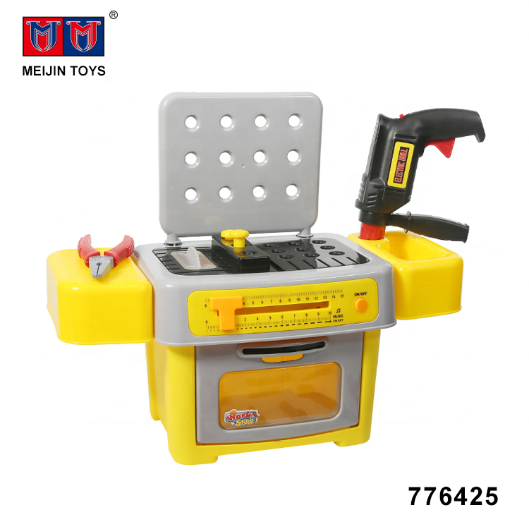 Сделай Сам электрическая дрель пластиковая конструкция набор инструментов игрушка с подсветкой Музыка