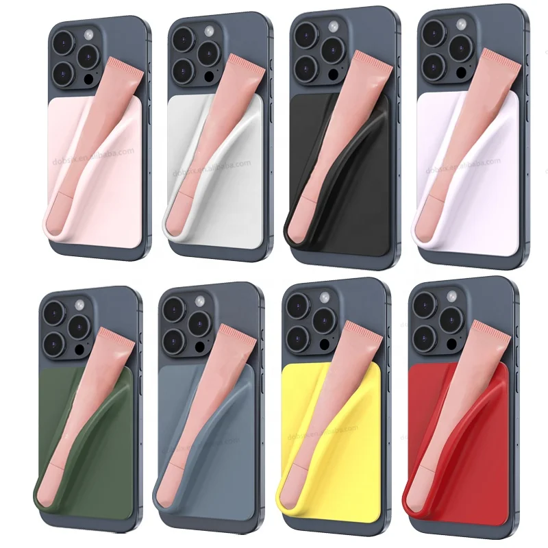 Custom Logo Silicone Adhesive Sticker for Lip Balm Lipstick Phone Case for iPhone 16 15 Lip Gloss Holder Phone Case Custom Logo Silicone Adhesive Sticker for Lip Balm Lipstick Phone Case for iPhone 16 15 Lip Gloss Holder Phone Case