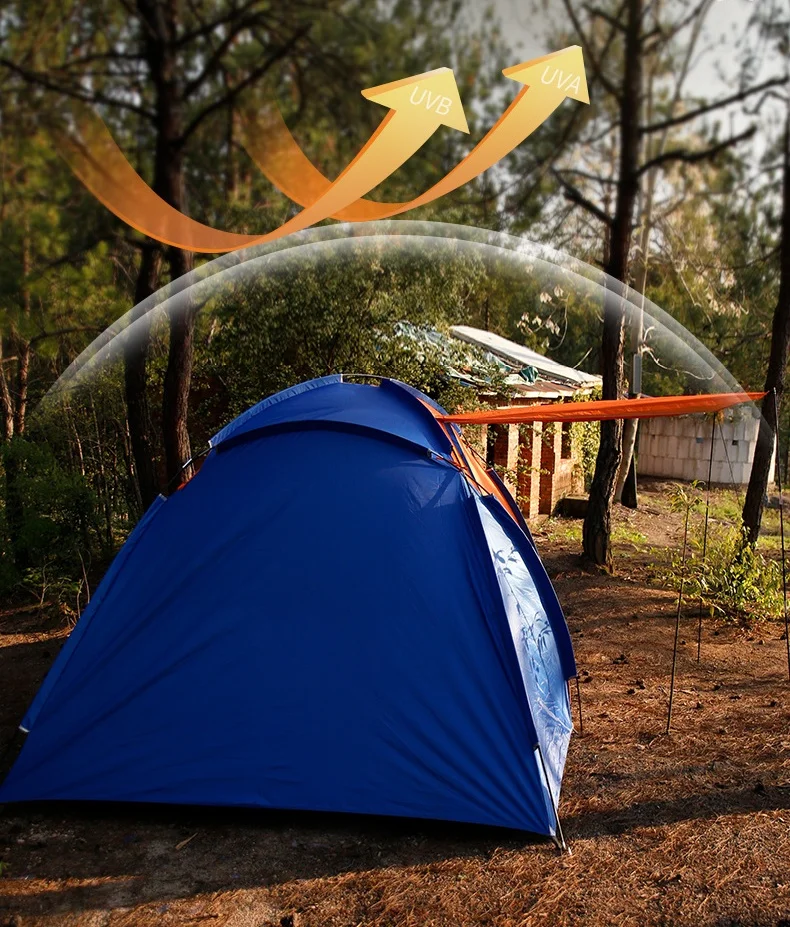 Two Bedroom One Living Room Double Layered Camping Tent Outdoor Sun