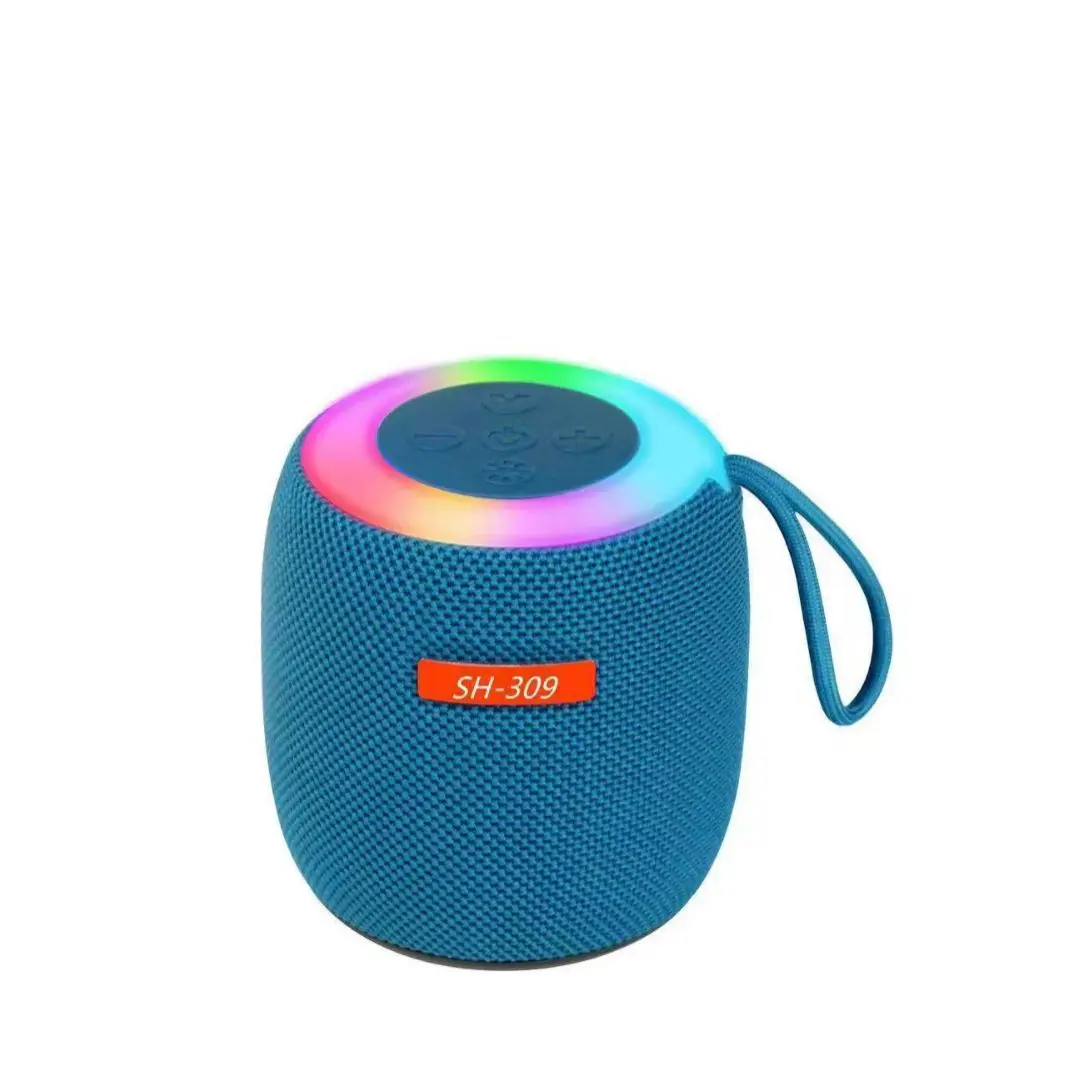 Hot selling outdoor sports 800mah battery rechargeable Hifi TF card wireless speaker music player  rgb light mini retro speaker
