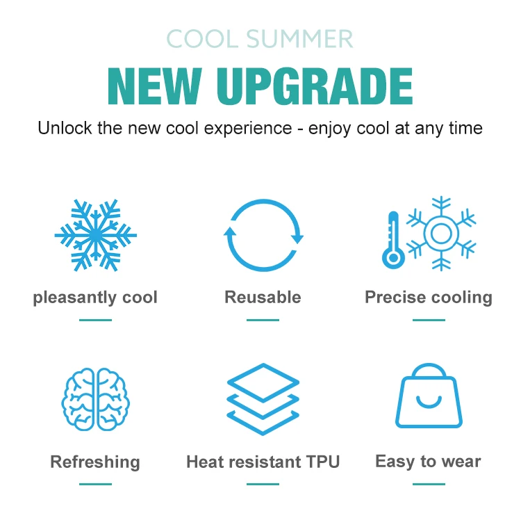 2023 Popular Neck Cooler Reusable Custom Temperature Portable Eco