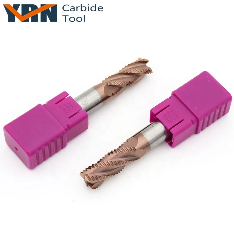 Метрические/дюймовые карбидные торцевые фрезы YRN, шероховатые торцевые фрезы с 4 канавками