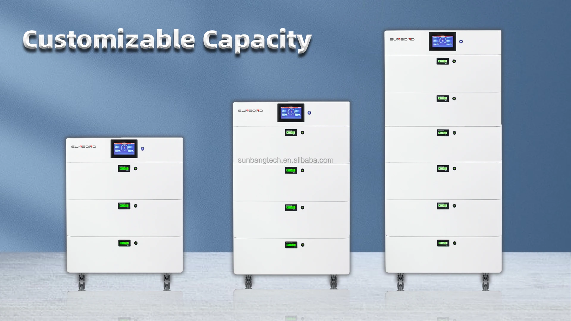 SUNBOND Wall Mount Stacked Battery - 10kw to 20kw Power