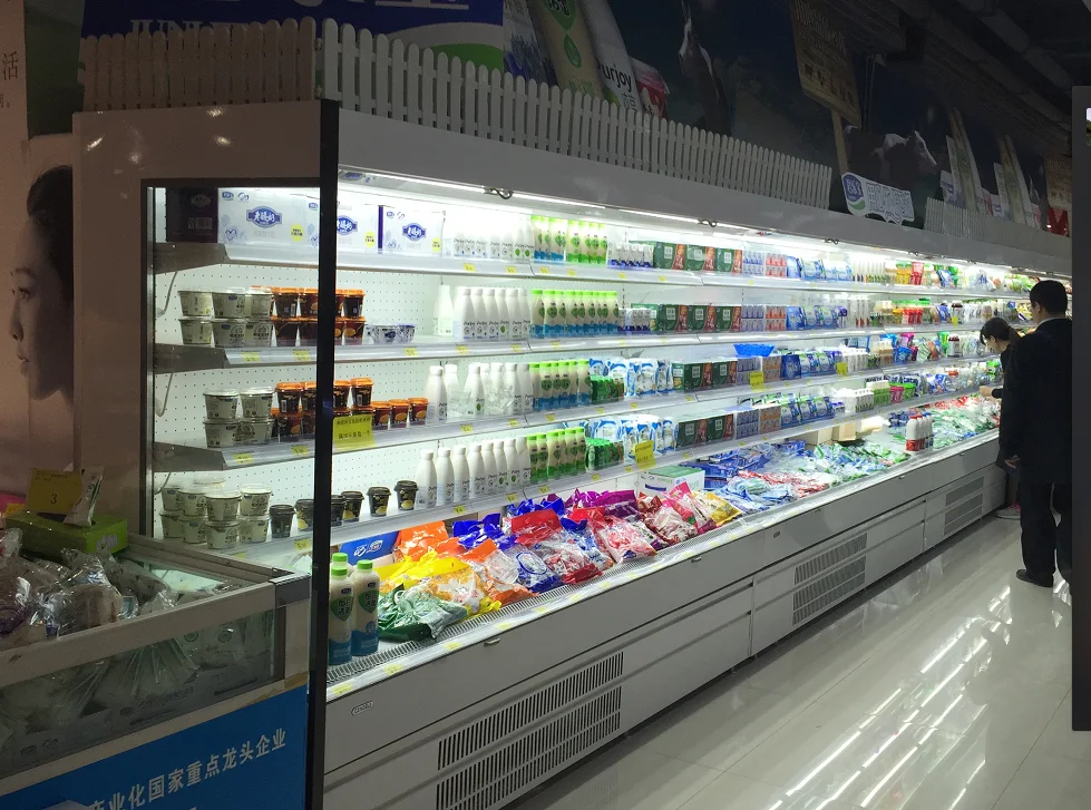 Open Upright Commercial Vegetable Display Chiller