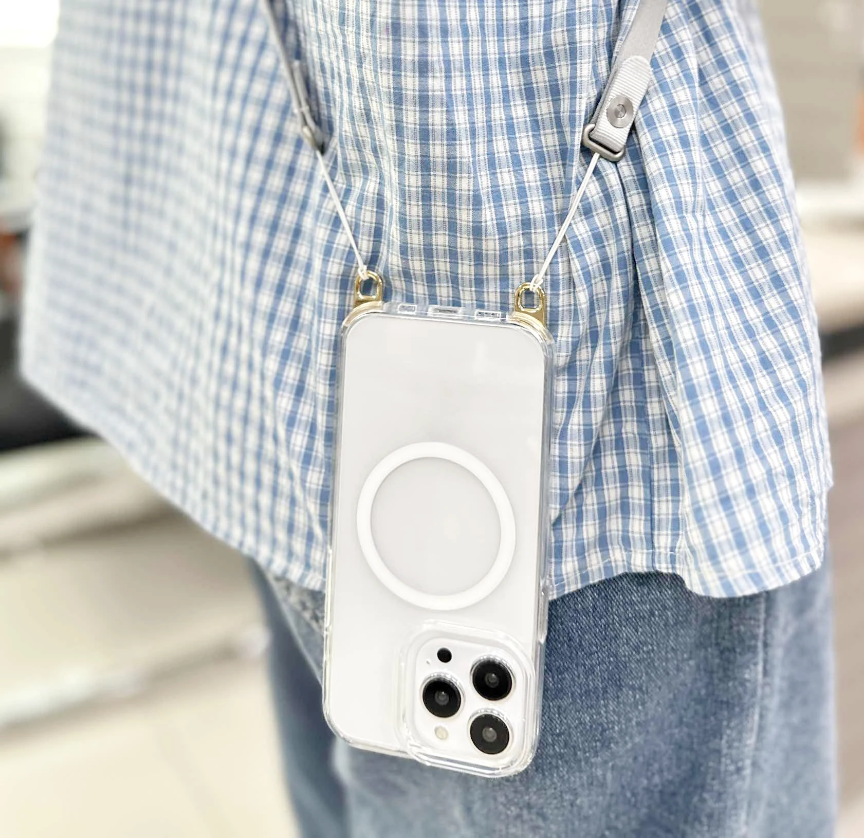 product laudtec 2025 cross body phone strap universal nylon lanyards chest strap mobile phone rope for iphone 17 air pro max136-4