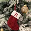 Knitted ds red-letter socks r