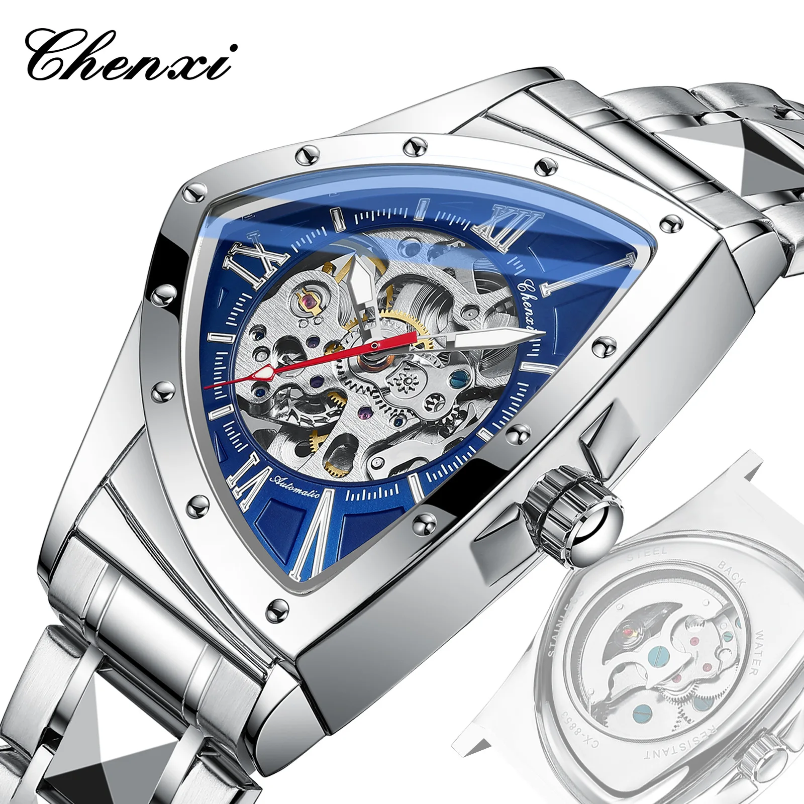 CHENXI 8853 Men's Automatic Stainless Steel Watch, Luminous