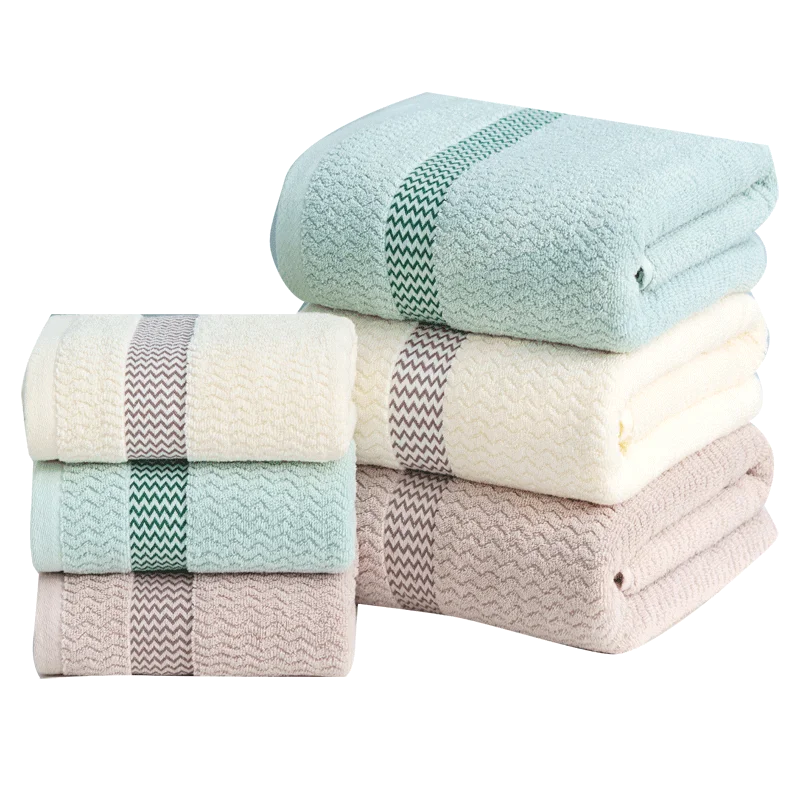 Cotton 32 Strand Towel Bath Towel for hotel- Colorful Plaid Strip