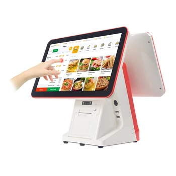 15 inch touch screen ordering all-in-one pos systems cashier with 4GB RAM 64GB SSD hard driver point of sale system