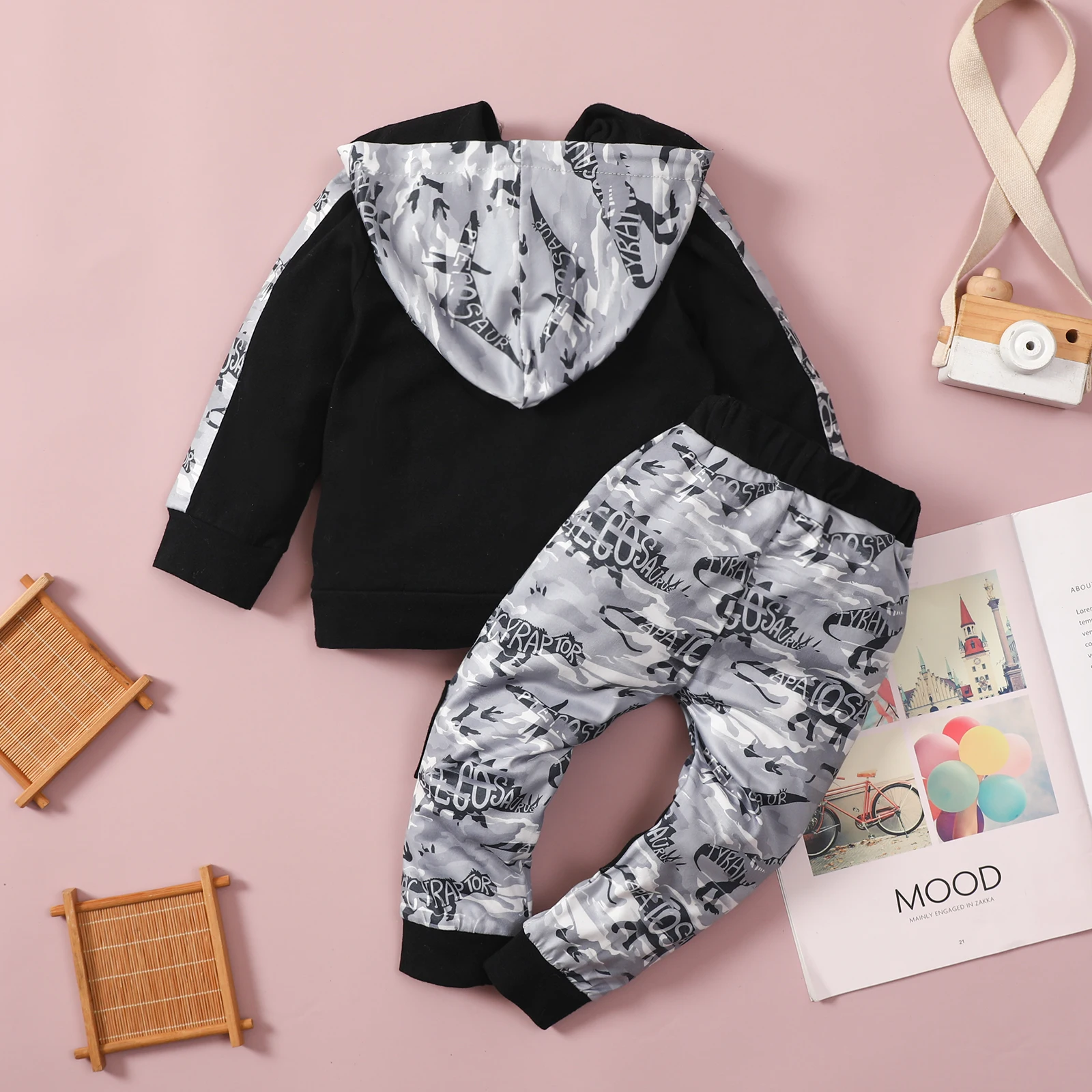 Conjunto de ropa para bebé recién nacido, Sudadera con capucha y