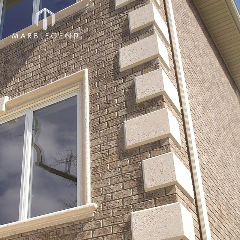 Exterior Wall Cladding Limestone Building Facade Corner Quoins
