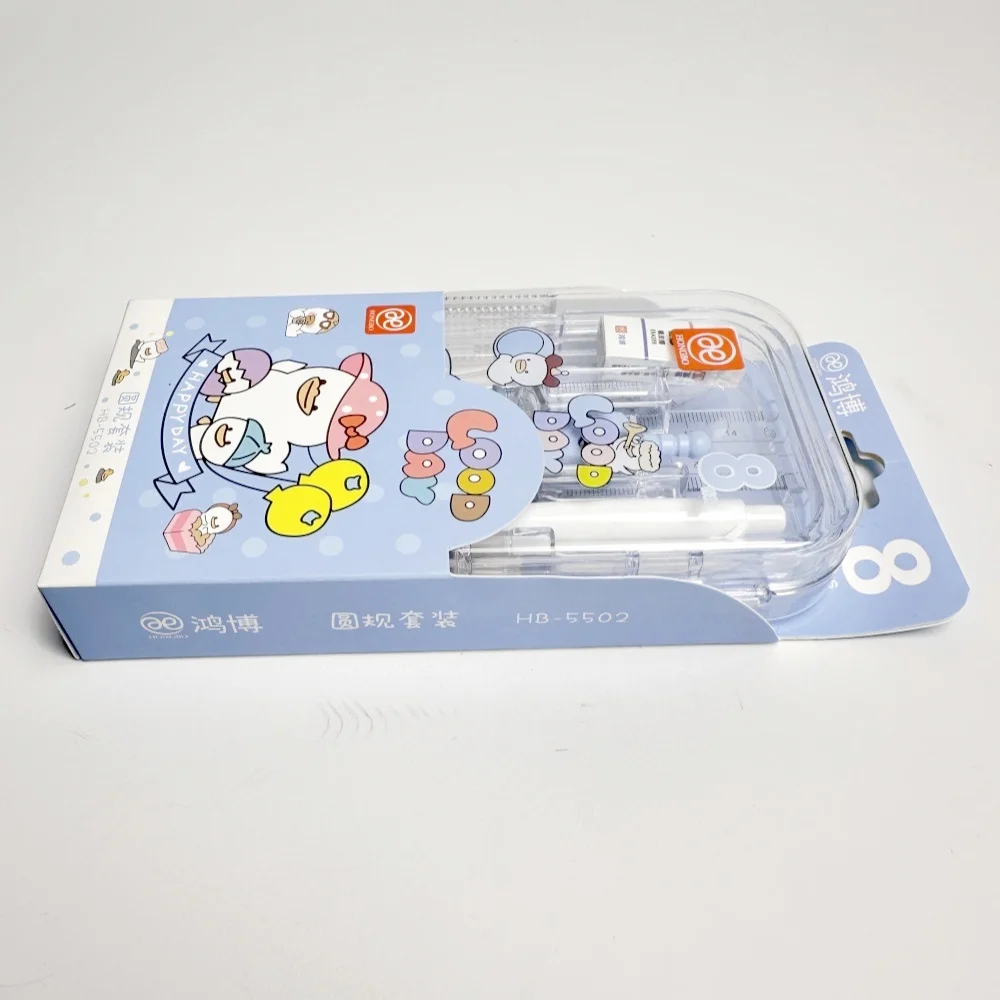 Набор компас математической геометрии 8 шт. включает компас, механический карандаш, 4 линейки, ластик, набор ручек для математики