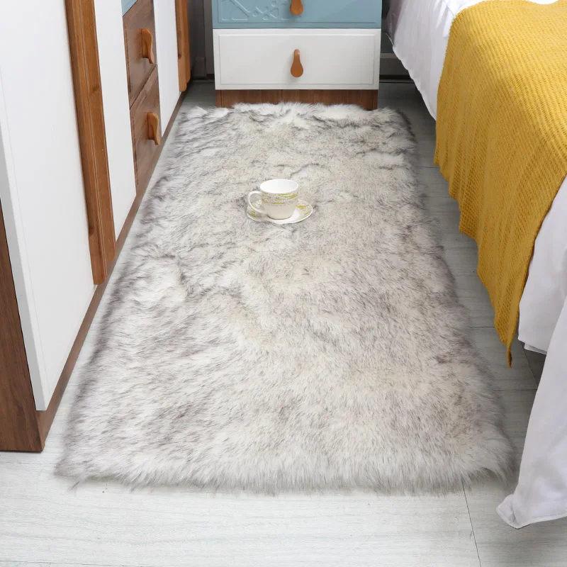 Оптовая продажа 2020, горячая Распродажа, oem завод, кожаный коврик, моющийся квадратной формы, Искусственная овчина, большие Коврики для спальни