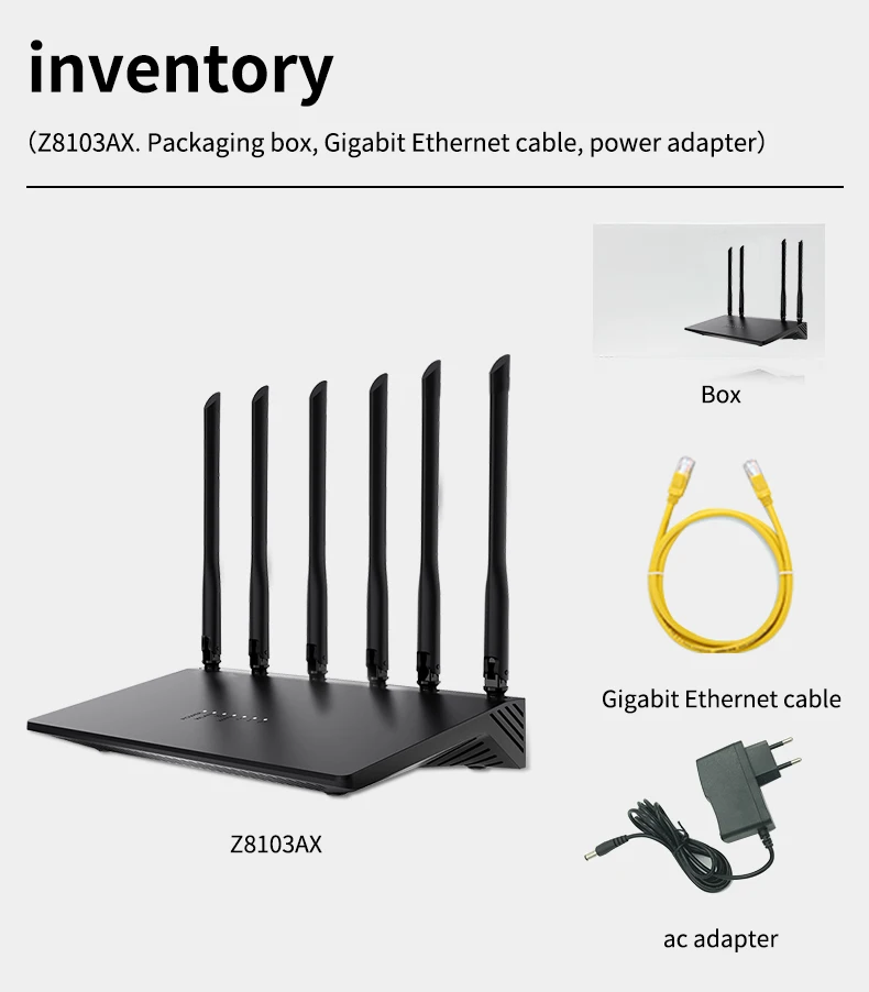 Hot Selling 6pcs Antenna 2.4G Z8103AX 5.8G Cpe Wifi6 5G Lte