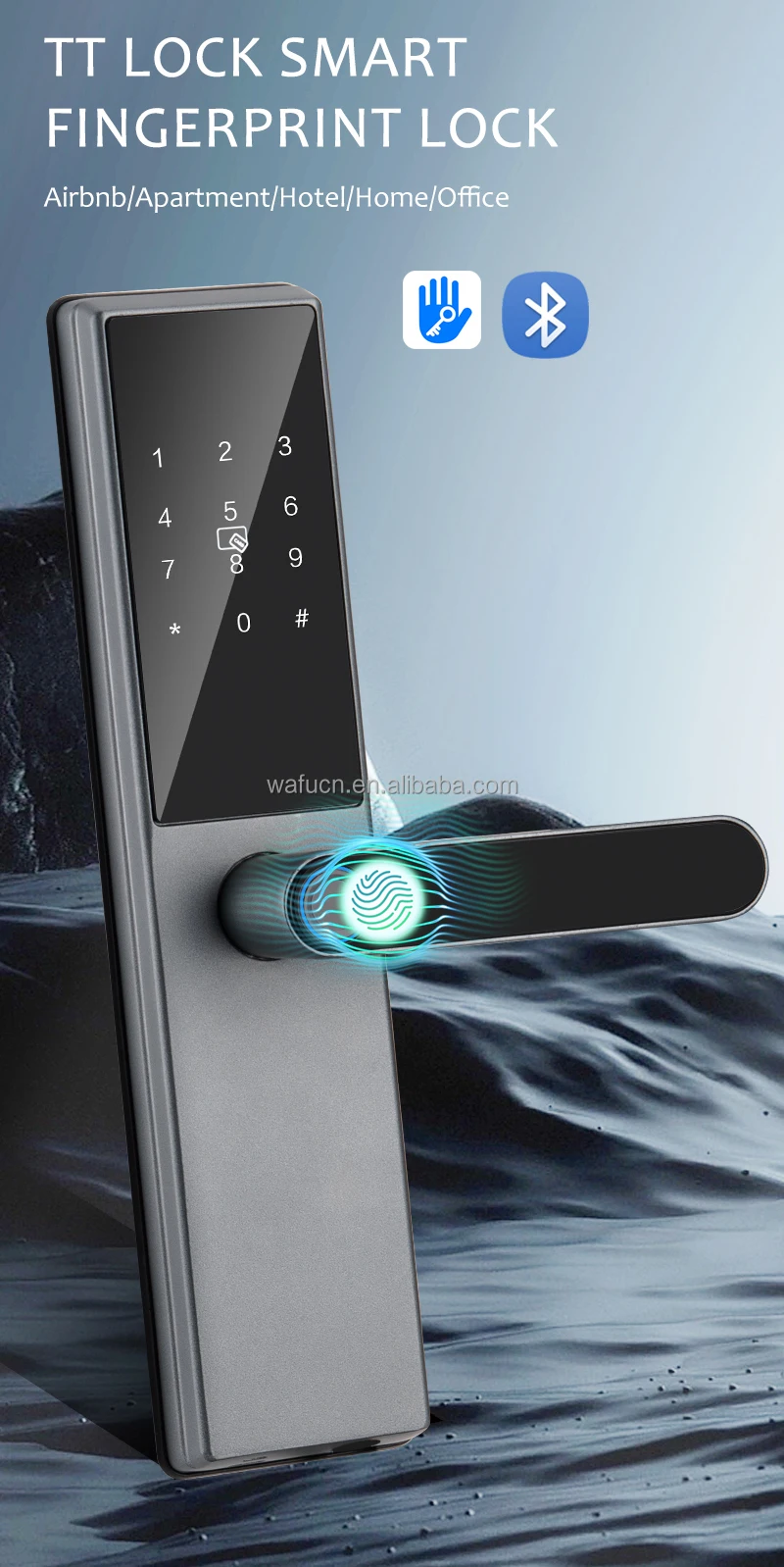 TTLOCK Biometric Fingerprint Smart Door Lock Wireless Intelligent ...