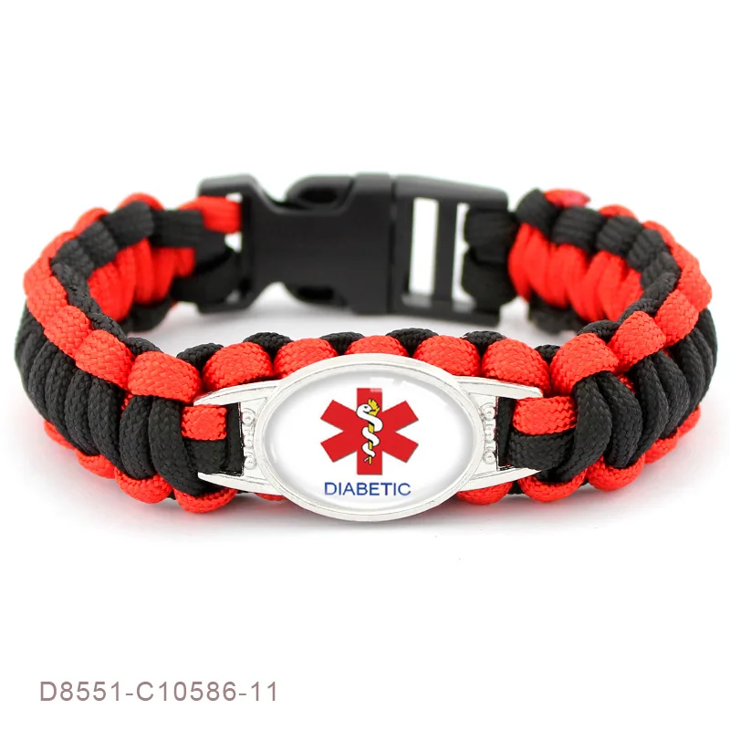 Diabetic Awareness Para Cord Bracelet Type Diabetes