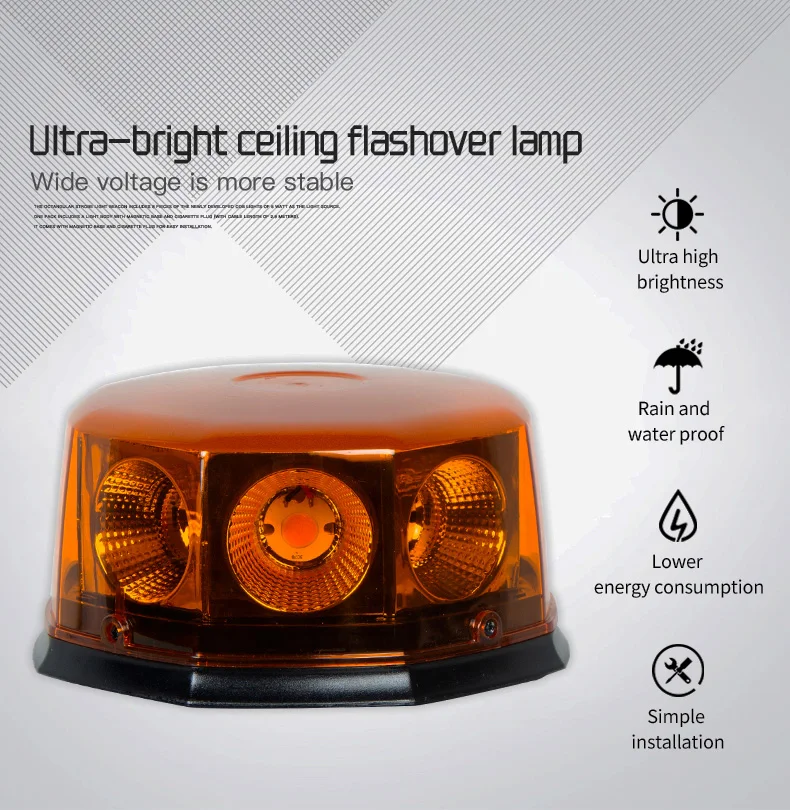 Hebitod Toröffner-Warnleuchte 15W LED - IP54 Wasserdicht Mit Fernbedienung Für Garagentore