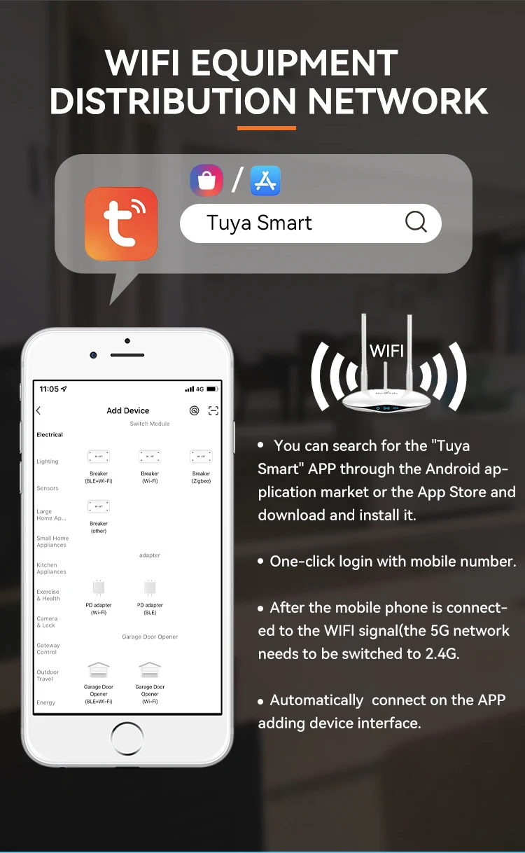 Etek Smart Home Breaker Ekl563sm Mcb Wifi Breakers 2 Pole 25a With