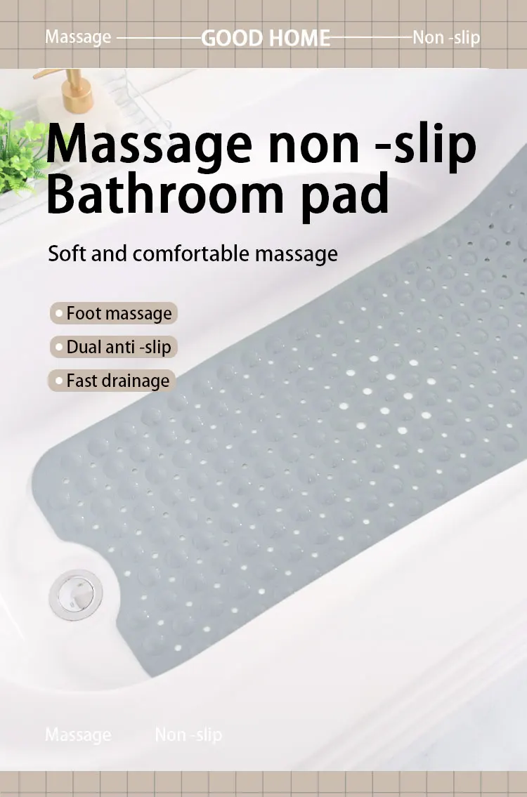 Bathtub Bath Shower Mat Non Slip Bathtub Mat Bath Tub Mats with Suction Cups Drain Holes for Bathroom supplier