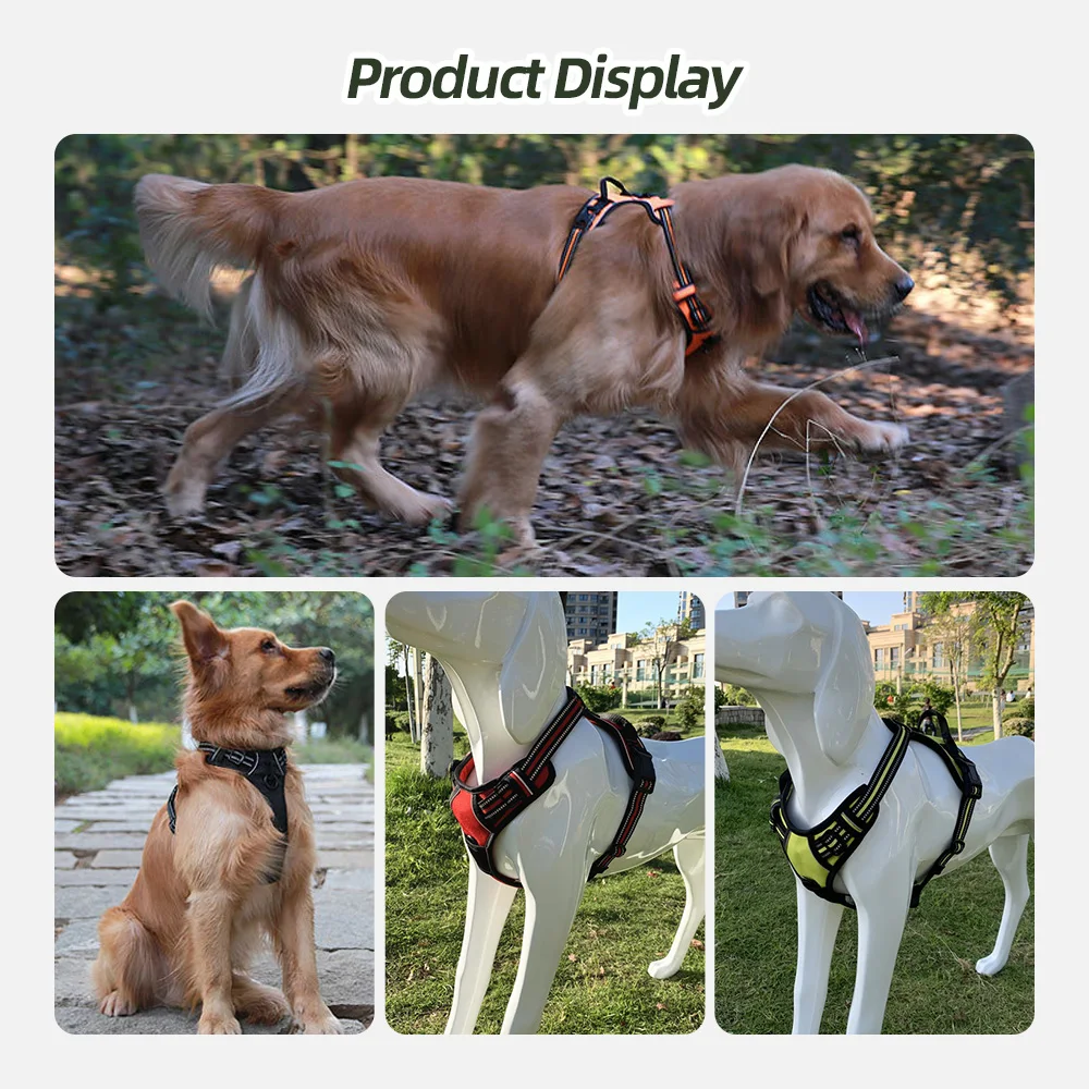 Wholesale Pet Supplies Adjustable Dog Harness with Reflective Stripes - product detail 4