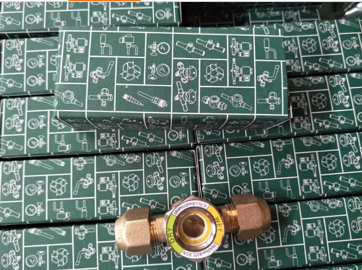 Hvac Welded Liquid Line Refrigerant Liquid Level Brass Sight Glass