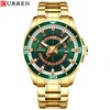 3 green dial gold case