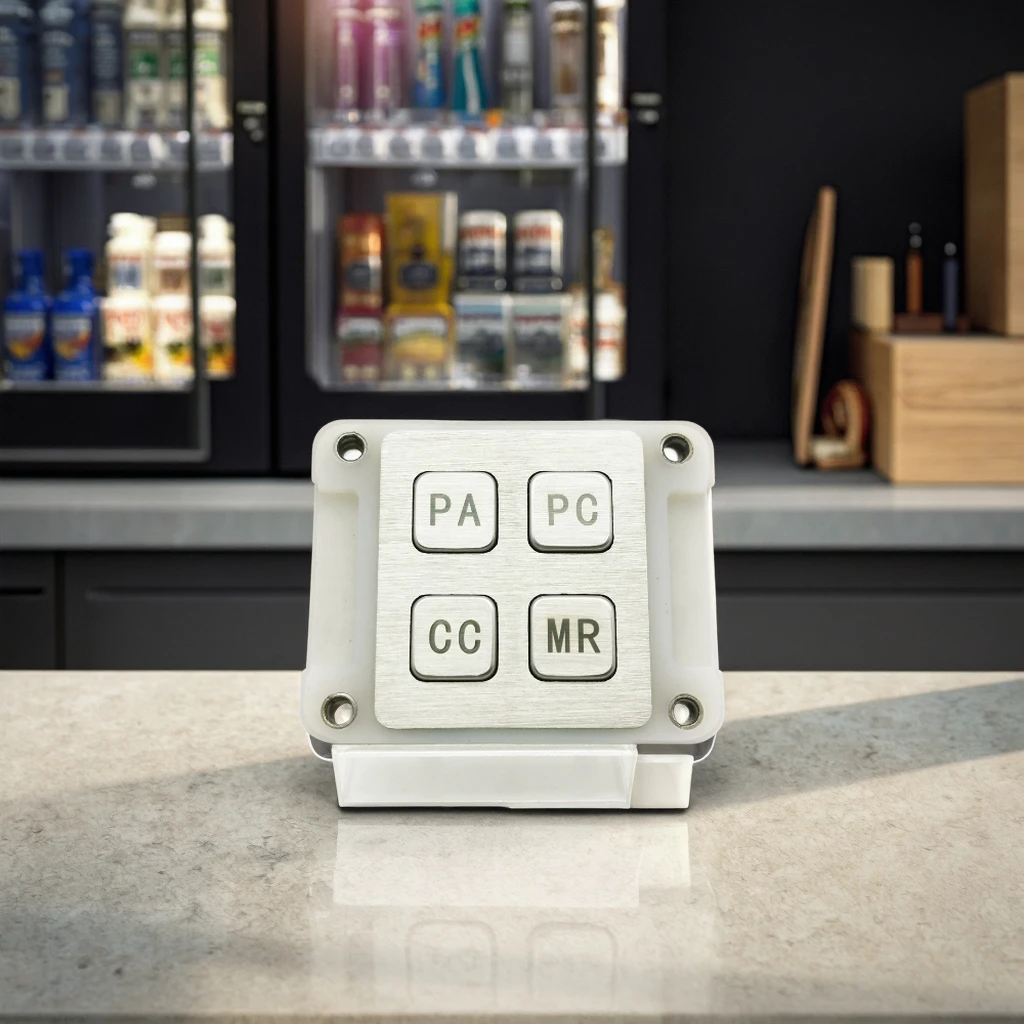 Mini 2x2 Matrix 4-Button Silicone Keypad IP65 Vending Machine Number Key for Kiosk Application