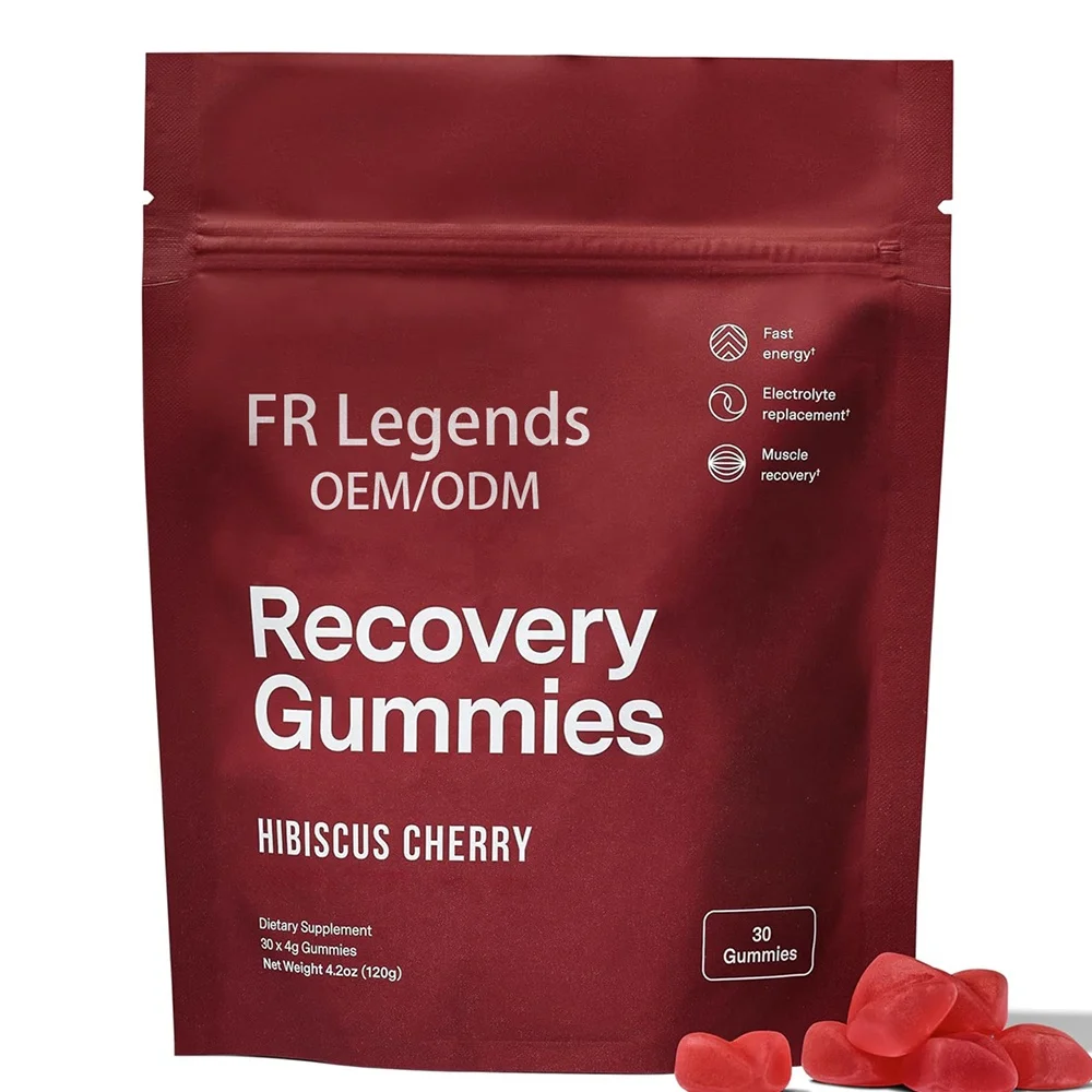 Wholesales Support Muscle Recovery Gummies Fast Energy Supplements Electrolytes Hibiscus Cherry Gummy Candy