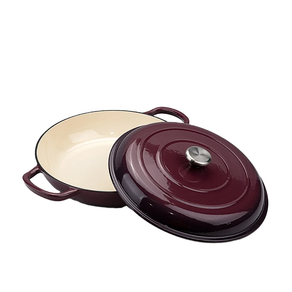 Cookercool 2022 New Fashion Purple Cast Iron Enamel Cooking Pots and Pans Nonstick Cookware Set