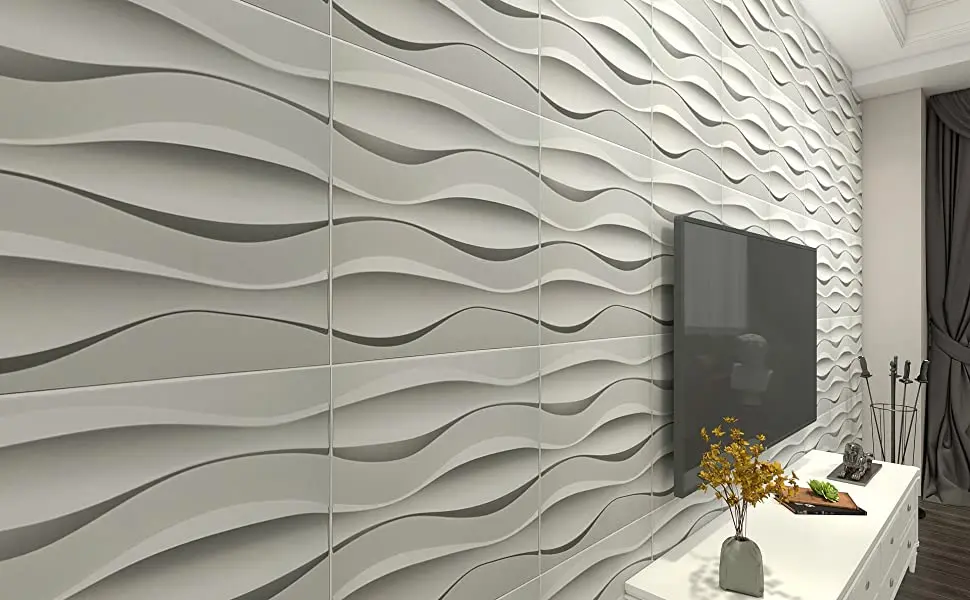 Factory Supply High Quality PVC 3d Embossed Relief Interior Wall Panel Wallpaper From China