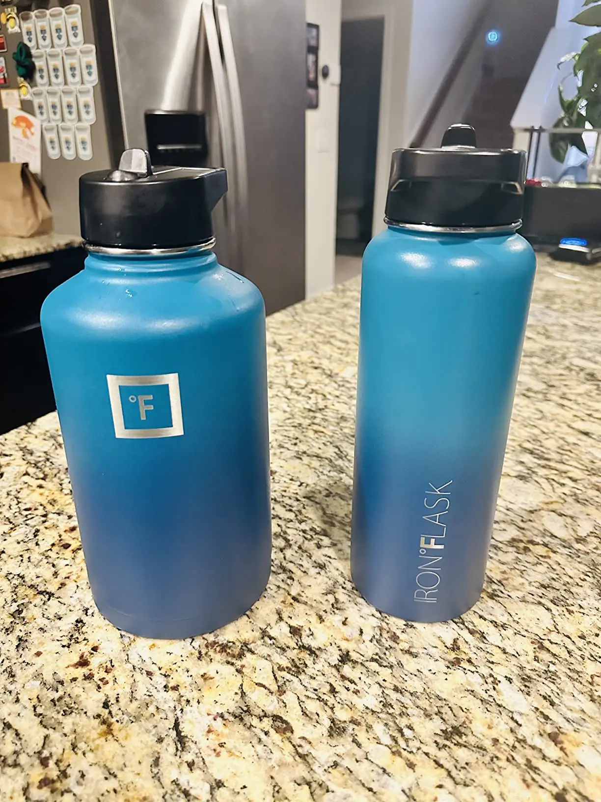 22oz 32oz Iron Flask Sports Water Bottle 3 Lids Straw Lid Leak Proof Stainless Steel Gym Sport