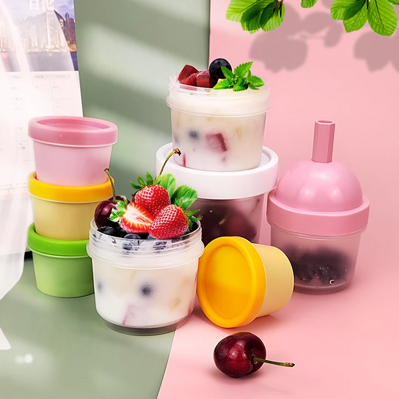 Dudu Tin Pudding Cup Ice Cream Box Dessert Packaging Box Yogurt Tea Ice Cream With Lid