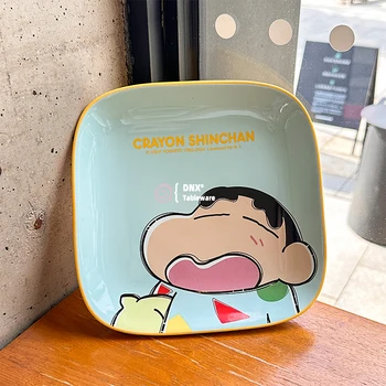 Crayon Shin-chan Cartoon Dining Plates Sustainable Ceramic Dinnerware Sets for Business Gifts or Dinners