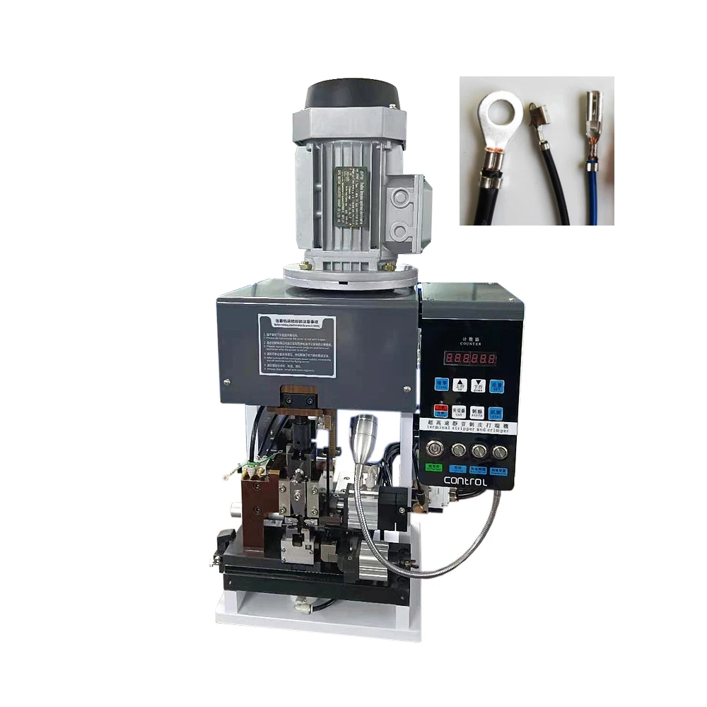 Automatic Terminal Press Machine Cable Electric End Vertical Press Horizontal Wire Stripping Terminal ...