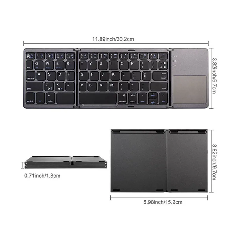 Epro B033 Keyboard Russian/Spanish/Arabic Mini Foldable Keyboard with ...