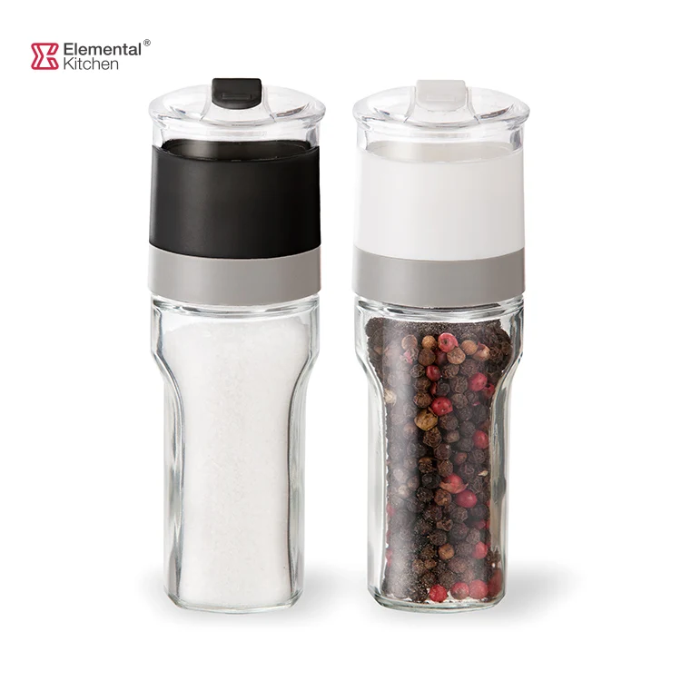 Salt And Pepper Grinder Ceramic Mechanism With Black And White For