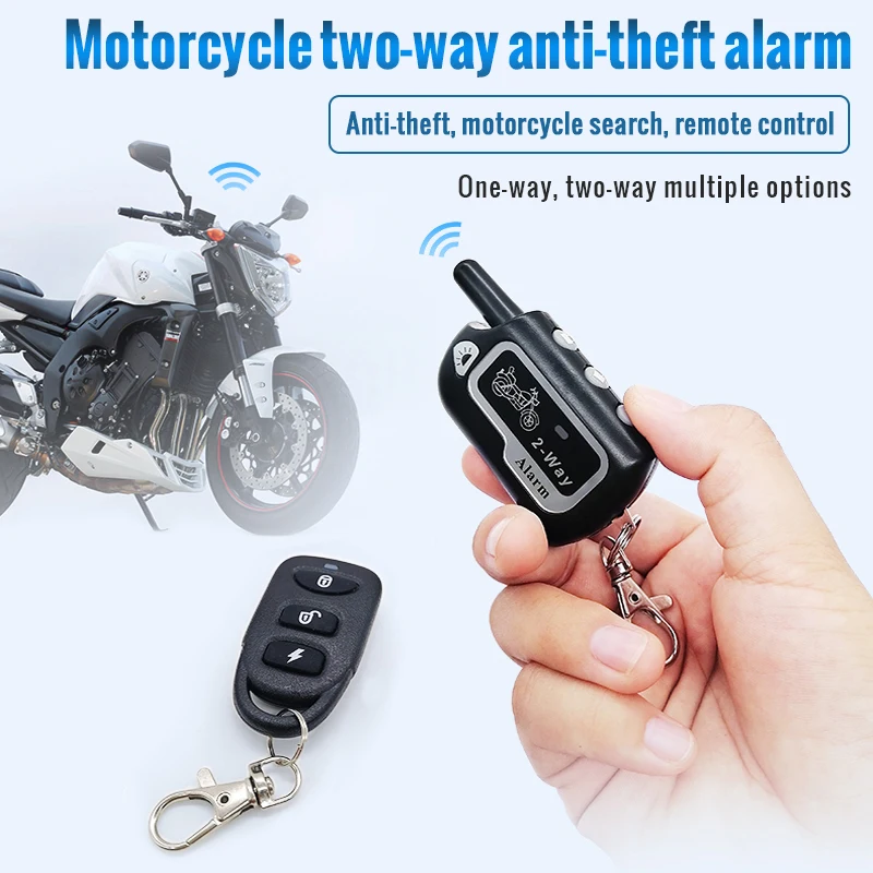 Two Way Alarm Motorcycle Immobilizer Key Remote Silentvibration Alarm for  Motorcycle