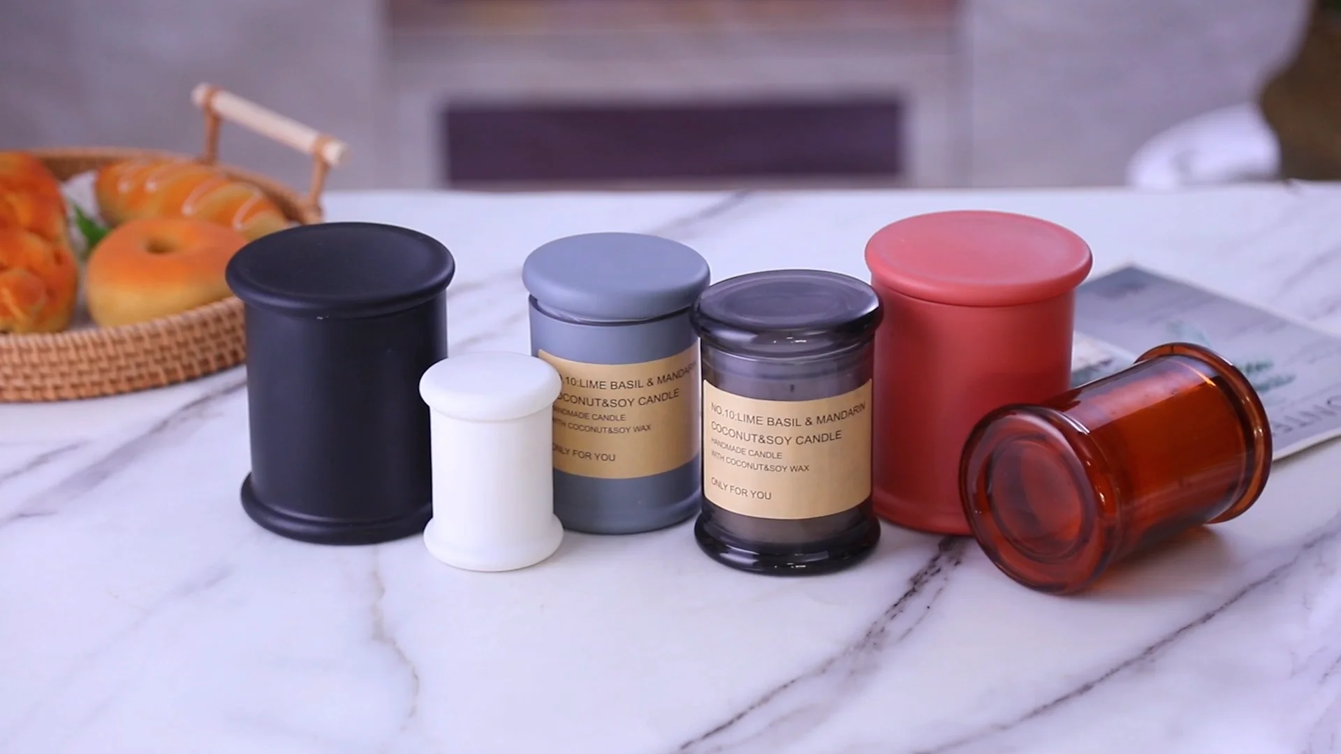 Wholesale Luxury Candle Jars Special Shape Glass Candle Jars With Lids