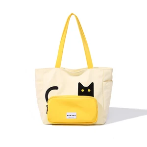 NOXXON Large Capacity Zipper Tote Bag Newest Design Trendy Eco Friendly Shopping Bag Custom Tote Bag for College Student