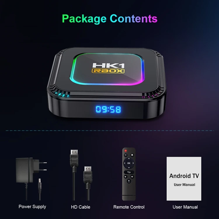 2023 RGB Light Android 13 TV Box HK1 Rbox K8 - 4K Set Top